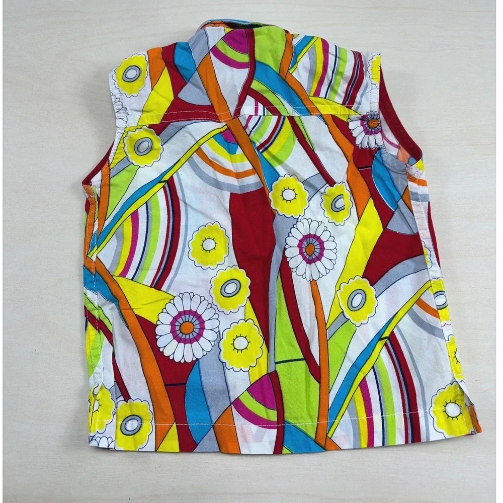 Tomato The Art Of Fitness Kids Psychedelic Floral Shirt and Short Vintage Size2